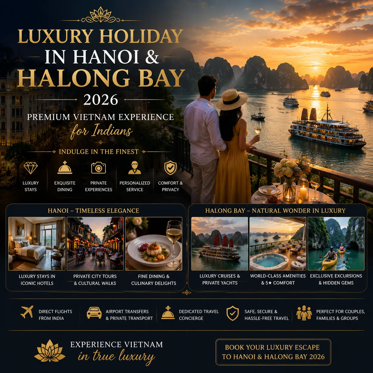 Luxury Holiday in Hanoi & Halong Bay 2026: Premium Vietnam Experience for Indians