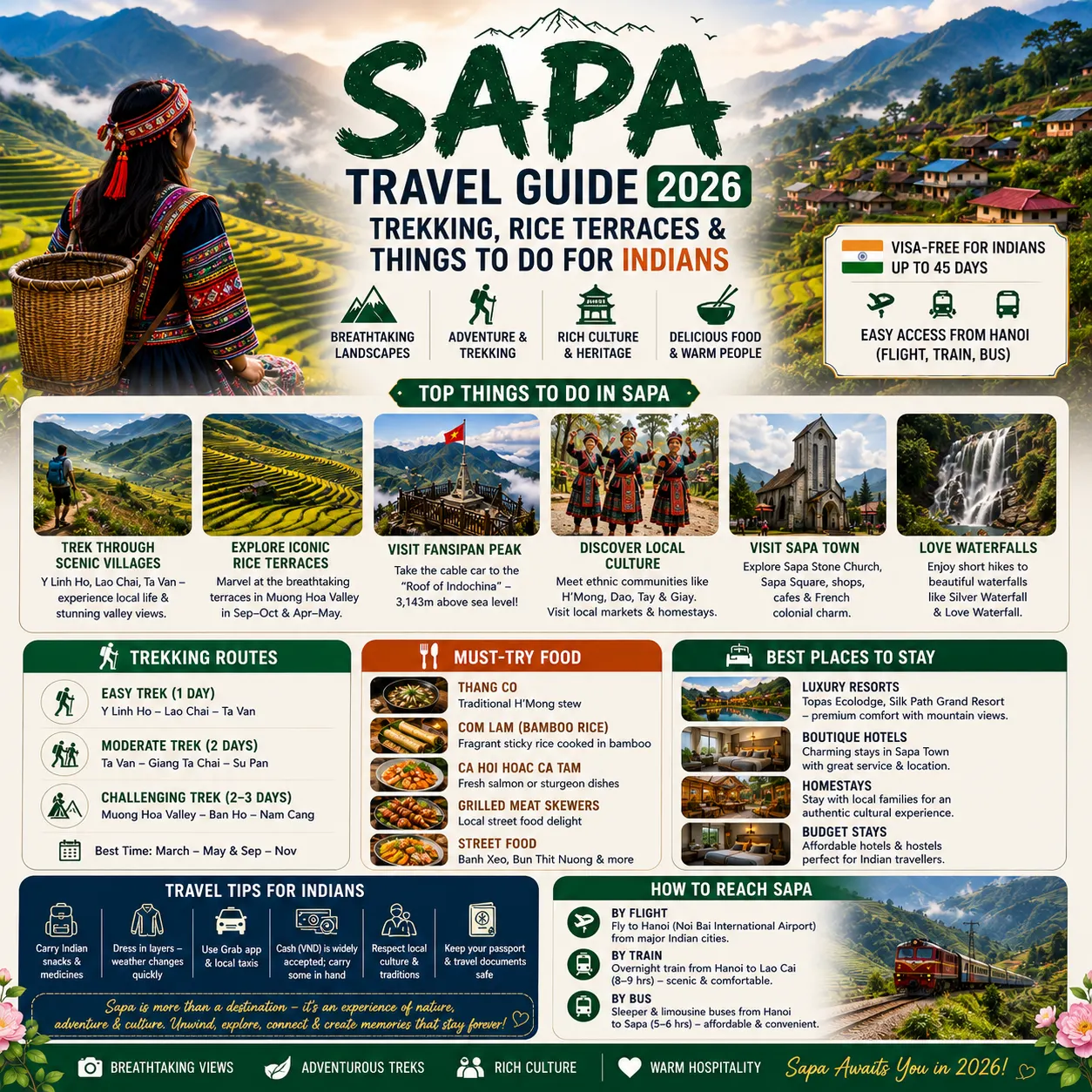 Sapa Travel Guide 2026 — Trekking, Rice Terraces and Things to Do for Indians