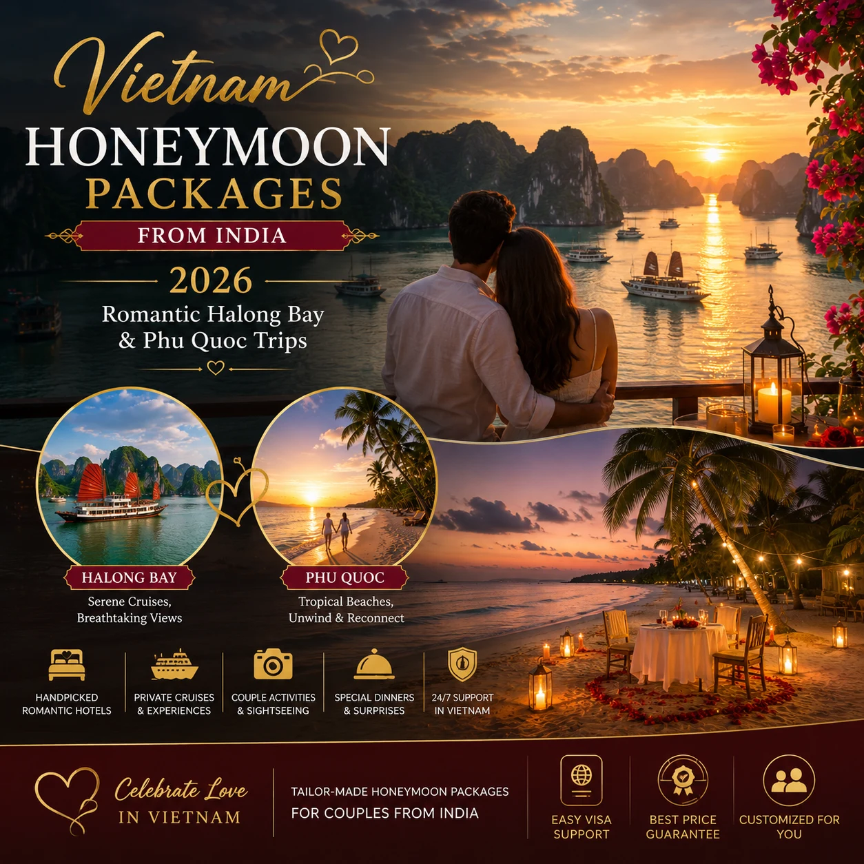 Vietnam Honeymoon Packages from India 2026: Romantic Trips from ₹24,499