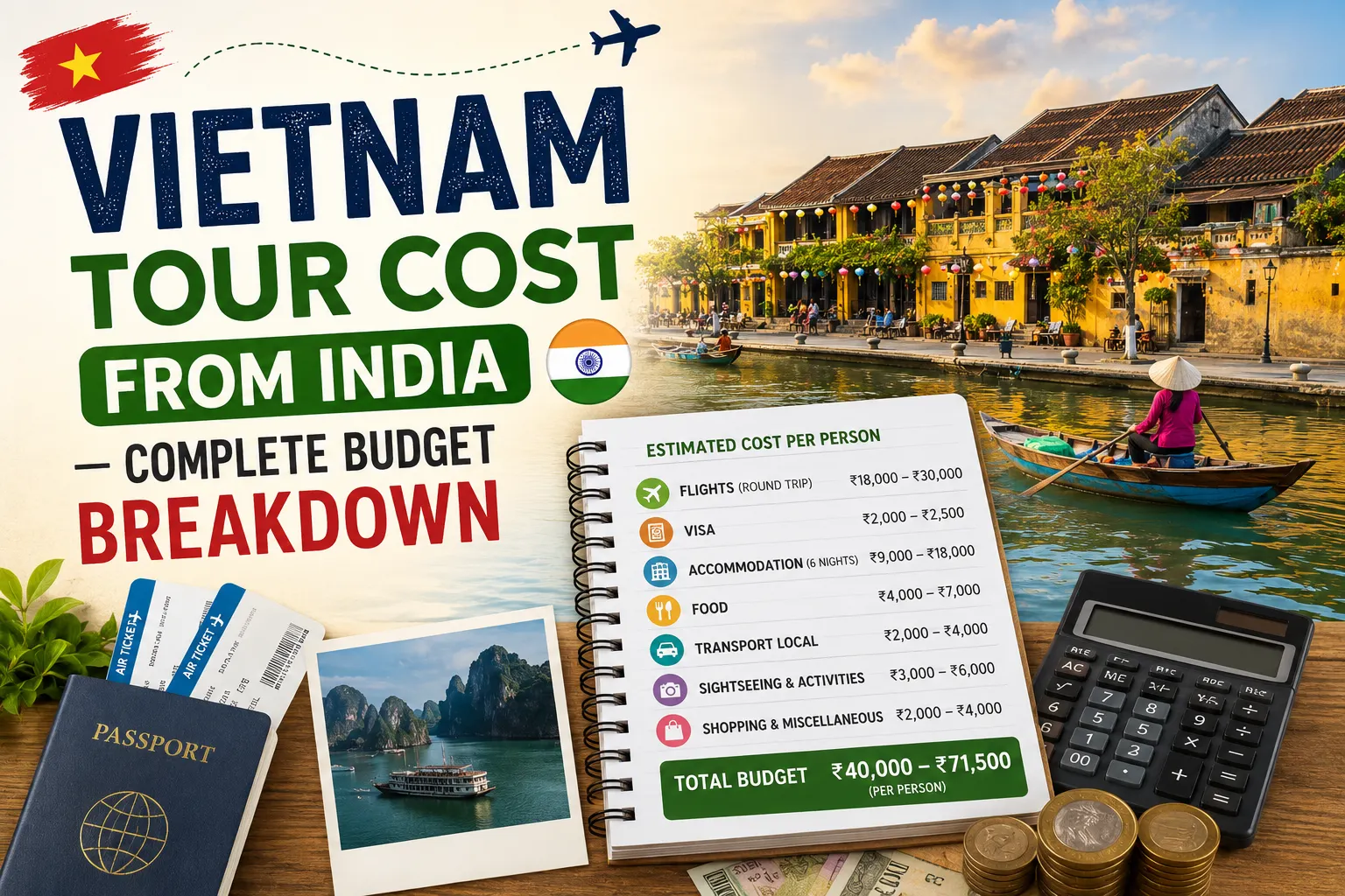 Vietnam Tour Cost from India 2026: Complete Budget Breakdown (₹40,000-₹1,50,000)