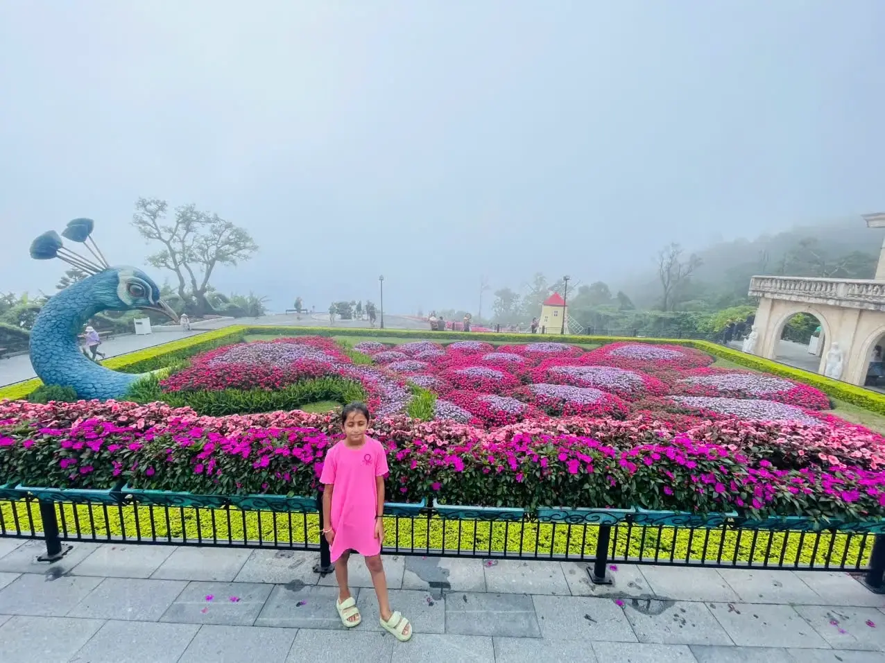 Stunning flower garden at Ba Na Hills, Da Nang