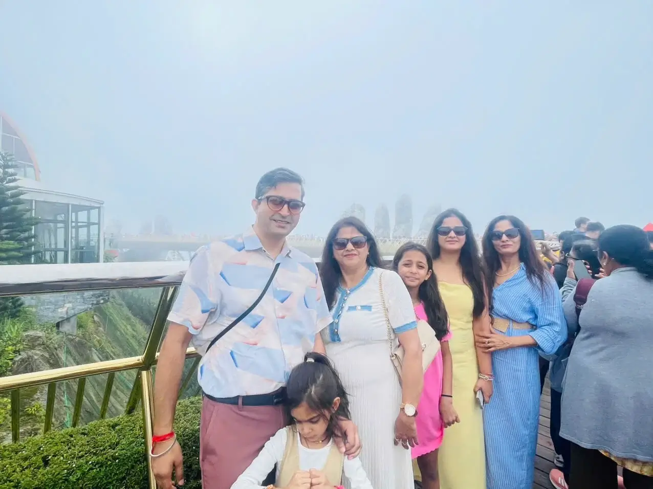 bookvietnamholiday.com clients at Golden Bridge, Ba Na Hills