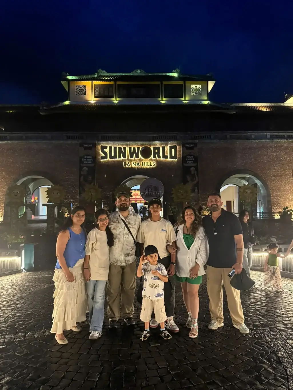 bookvietnamholiday.com clients at Sun World Ba Na Hills by night