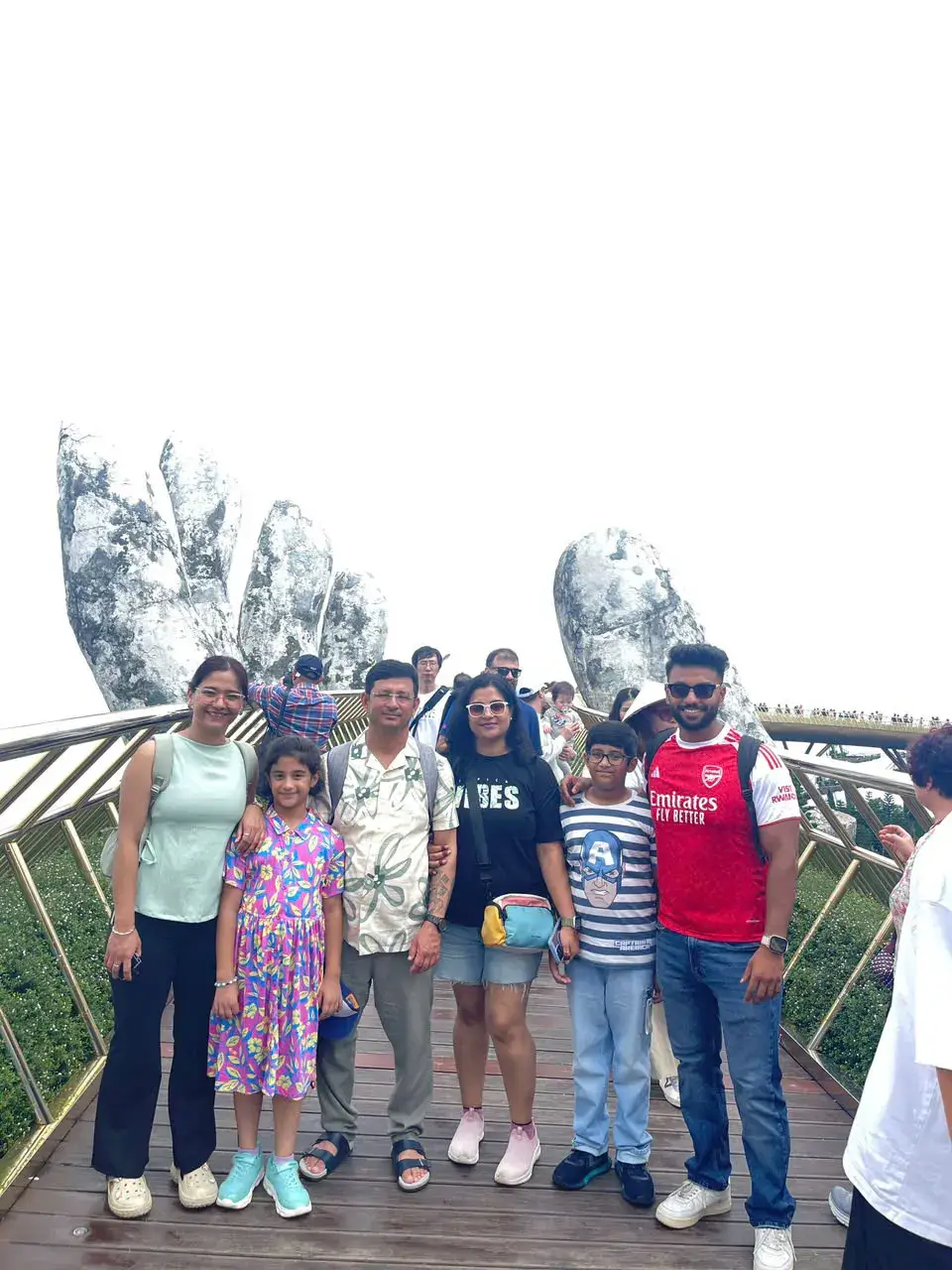 bookvietnamholiday.com clients at Golden Bridge, Ba Na Hills