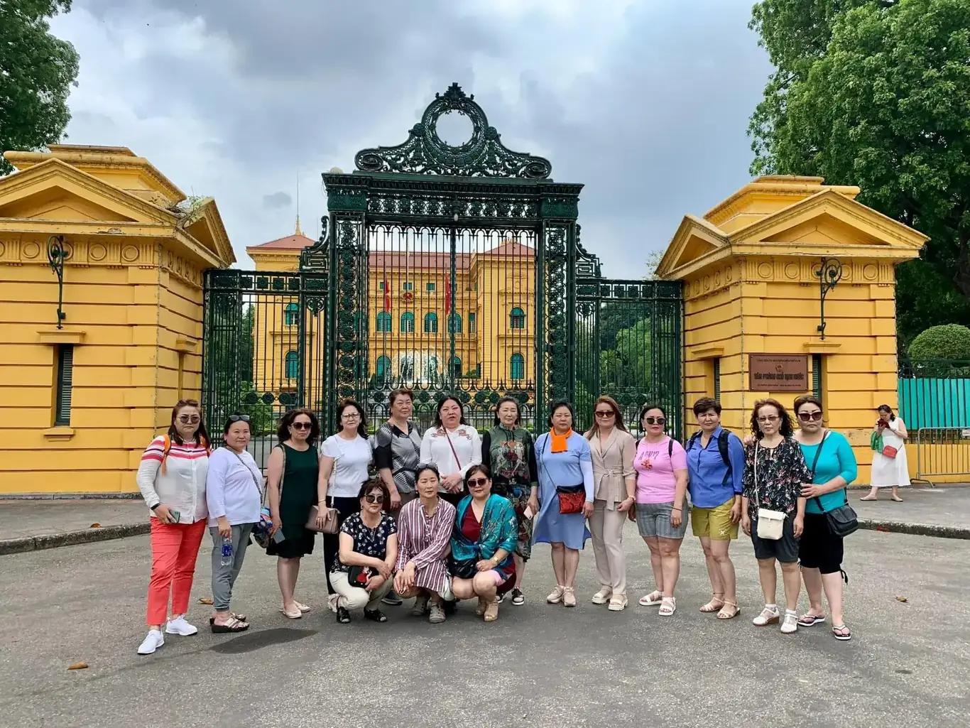 bookvietnamholiday.com clients at Presidential Palace, Hanoi
