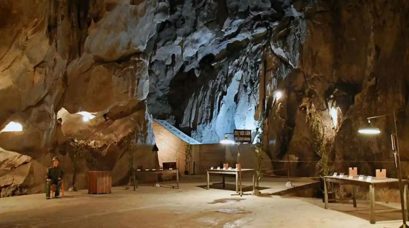 Hospital Cave Vietnam War bunker inside limestone karst Cat Ba Island