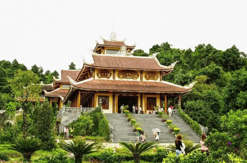 Truc Lam Zen Monastery garden Tuyen Lam Lake Da Lat Vietnam