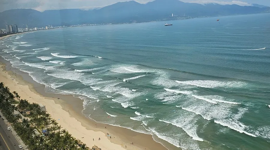 My Khe Beach white sand and clear water Da Nang Vietnam