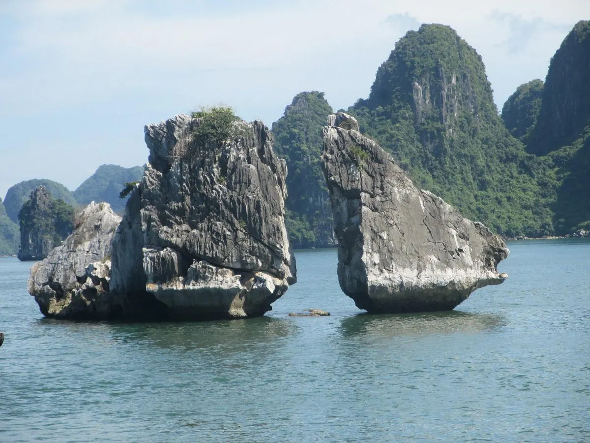 Fighting Cocks Islands Ha Long Bay on 200000 VND note Vietnam