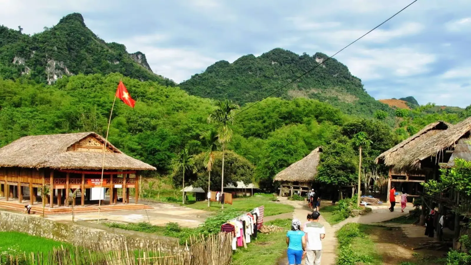 Buoc Village Black Thai ethnic community traditional houses Mai Chau Vietnam