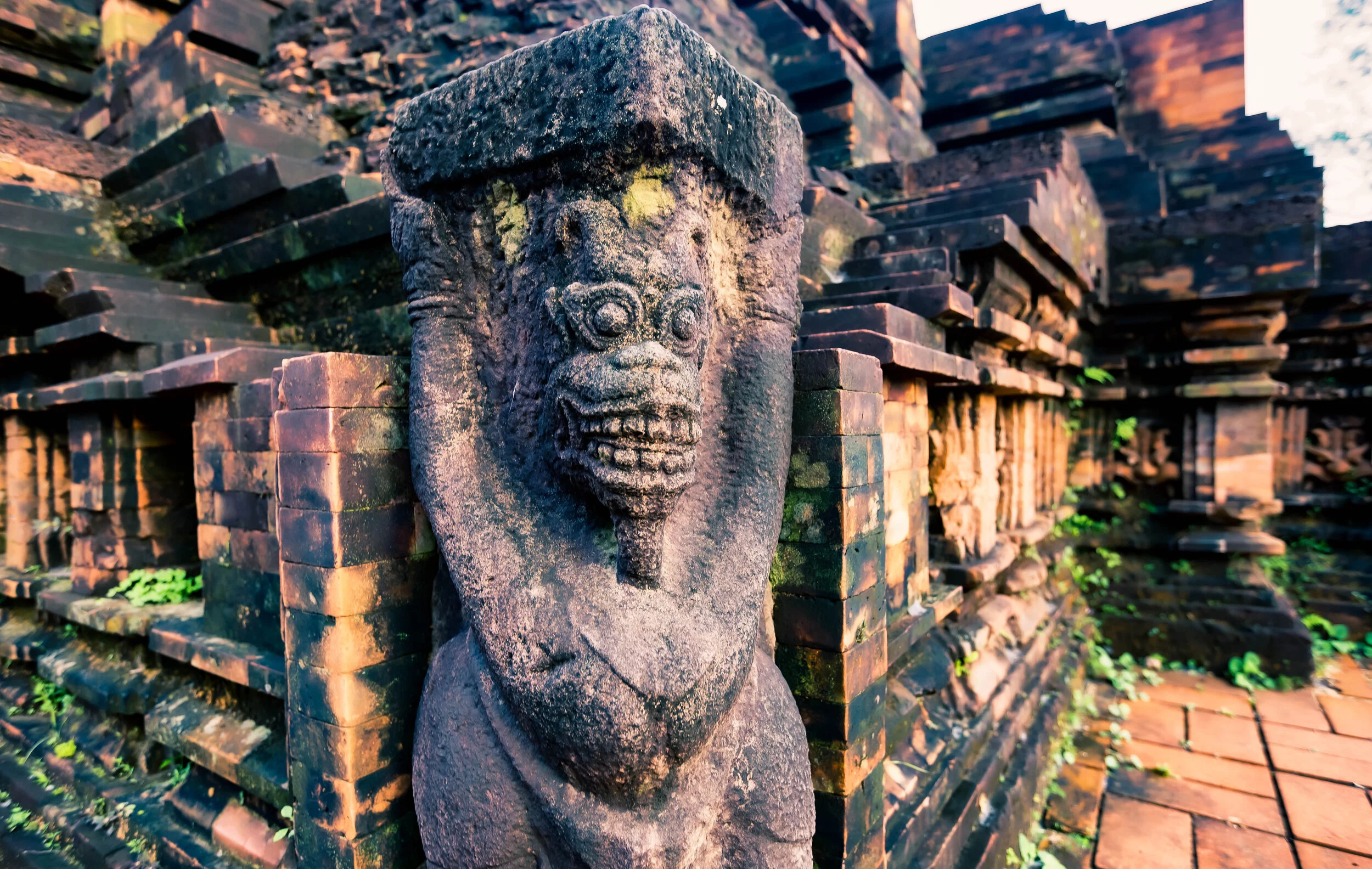 Group D Cham temple sculpture gallery carvings My Son Sanctuary Vietnam