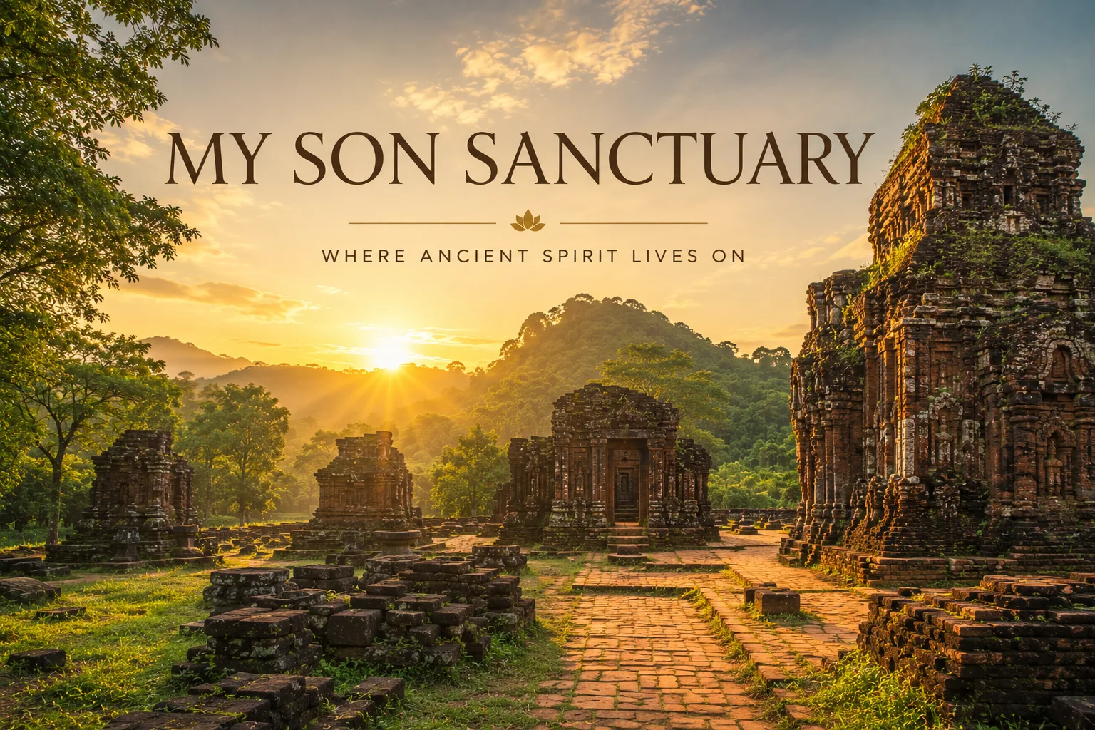 My Son Sanctuary UNESCO Hindu Cham temple ruins red brick jungle central Vietnam