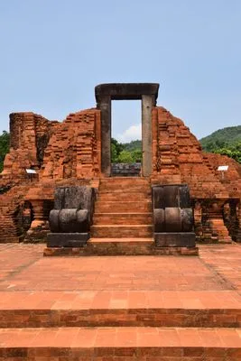 Photography sunrise golden light Cham temple brick My Son Sanctuary Vietnam