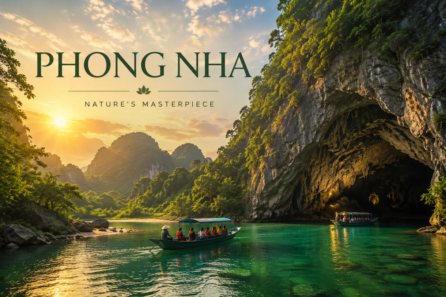 Paradise Cave interior massive stalactite chamber Phong Nha UNESCO World Heritage Vietnam
