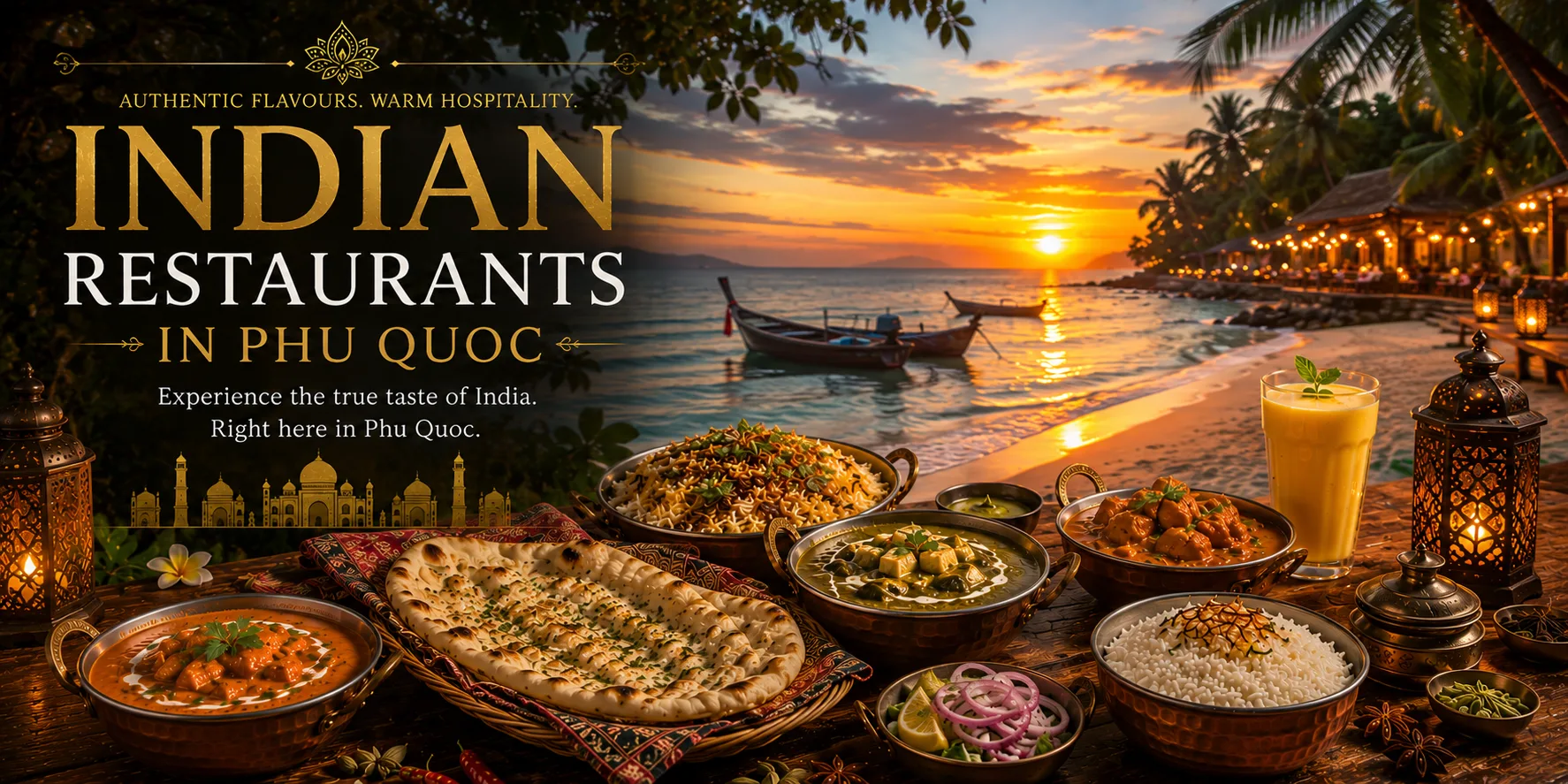 Indian restaurant on Long Beach Road in Phu Quoc's Duong Dong town