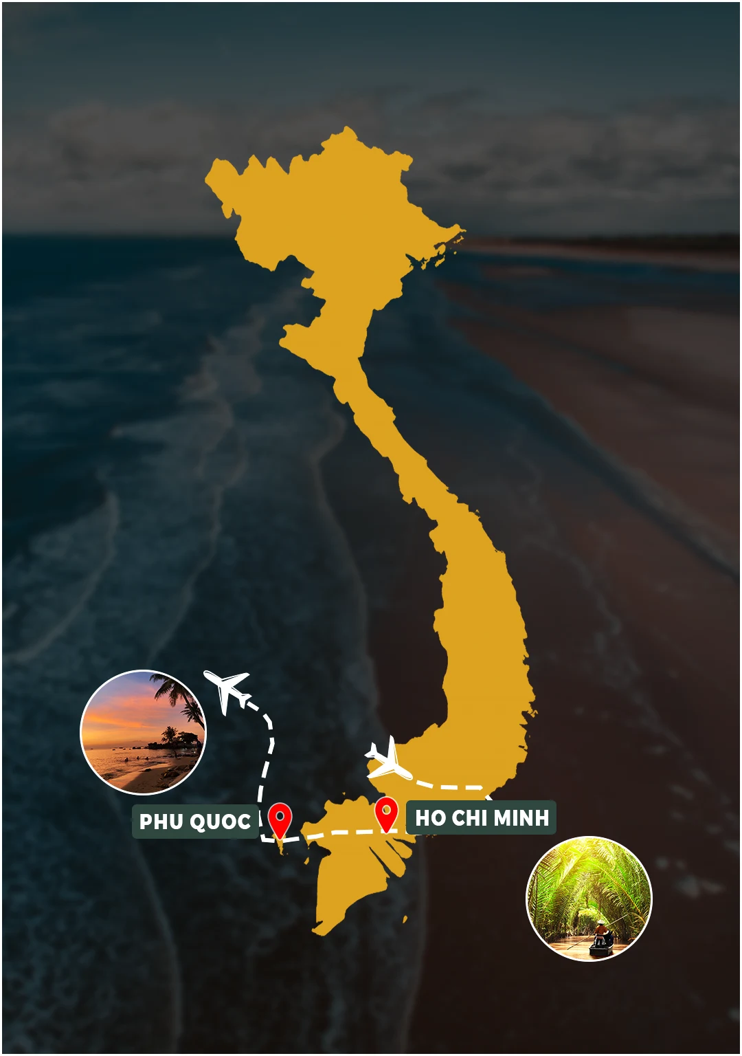 Vietnam Beach Bliss – Phu Quoc route map