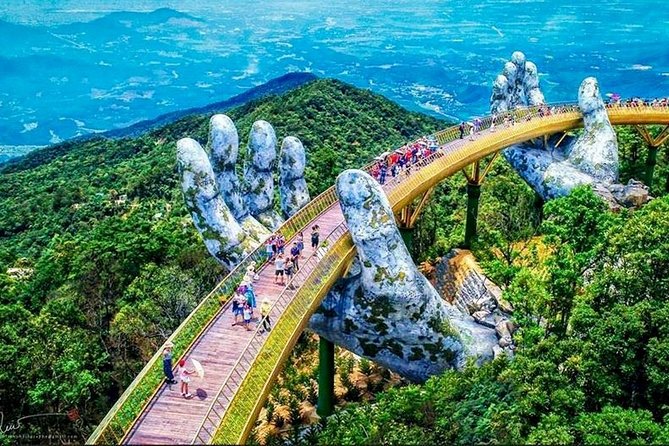 Golden Bridge at Ba Na Hills Da Nang Vietnam