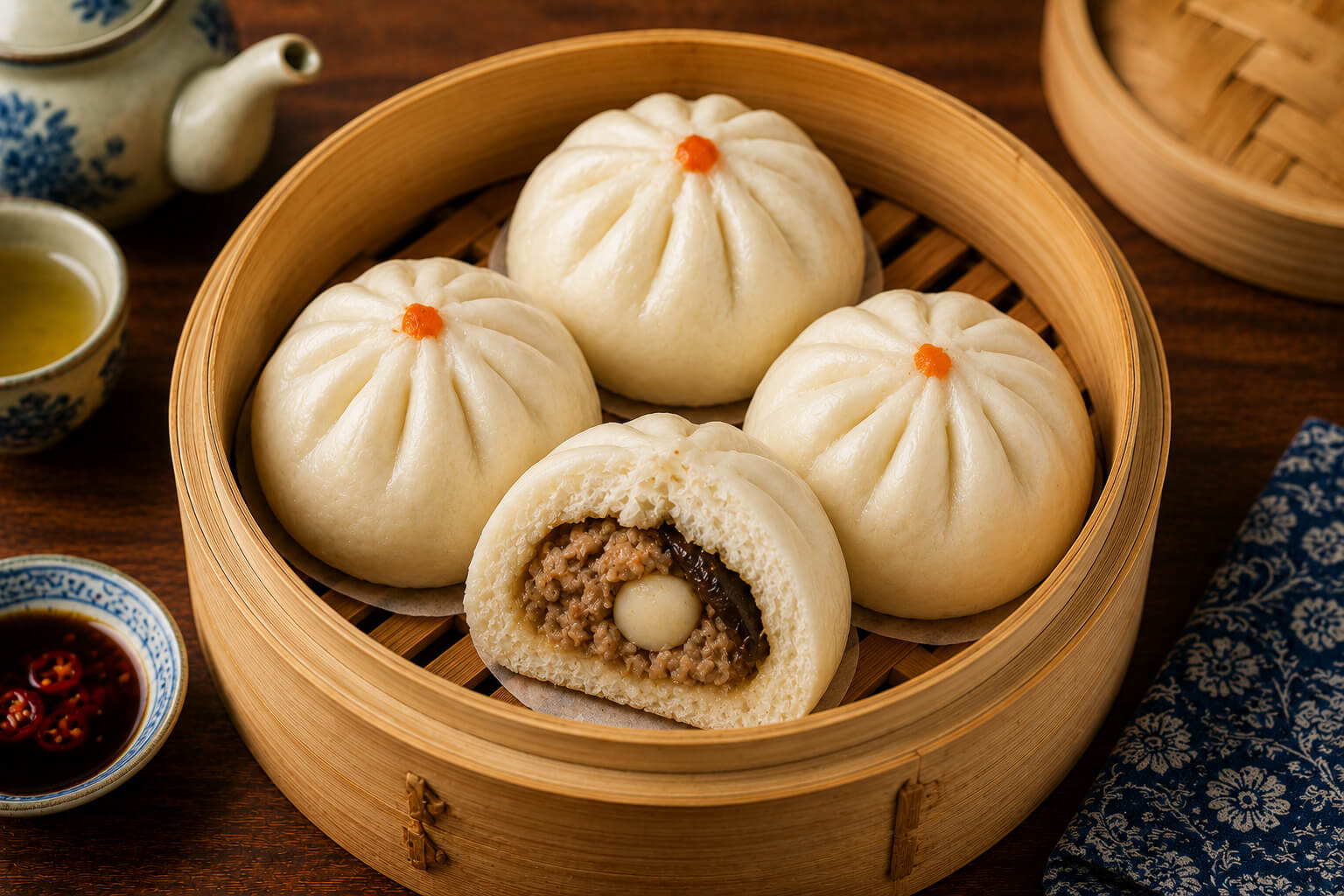 Banh bao Vietnamese steamed buns