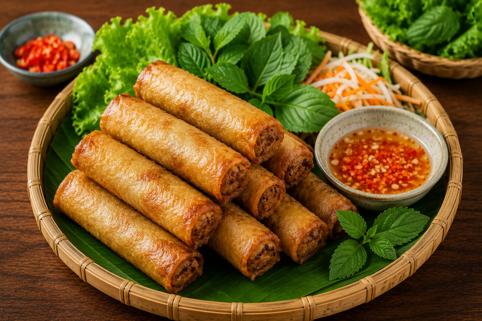 Cha gio Vietnamese fried spring rolls