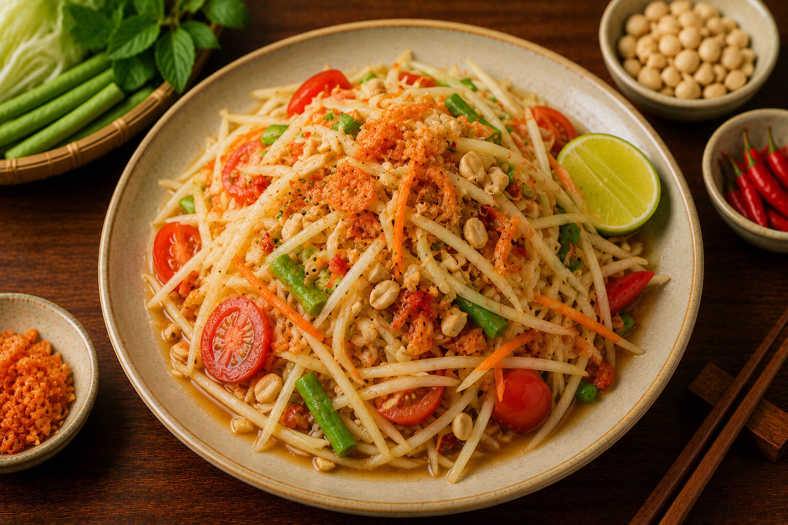Goi du du green papaya salad